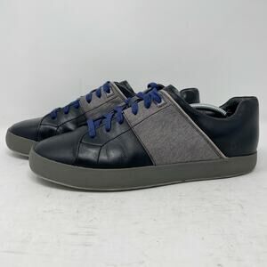 Tsubo Aratus Black Leather & Fabric Lace Up Sneakers Mens Size 8